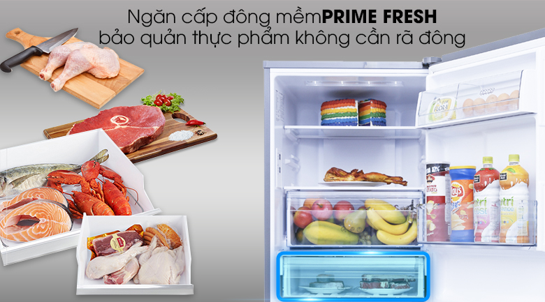 Ngăn Prime Fresh bảo quản thực phẩm không cần rã đông - Tủ lạnh Panasonic Inverter 255 lít NR-BV289QSVN