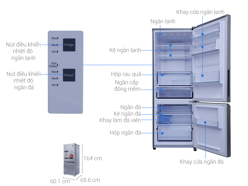 Thông số kỹ thuật Tủ lạnh Panasonic 290 lít NR-BV329QSVN