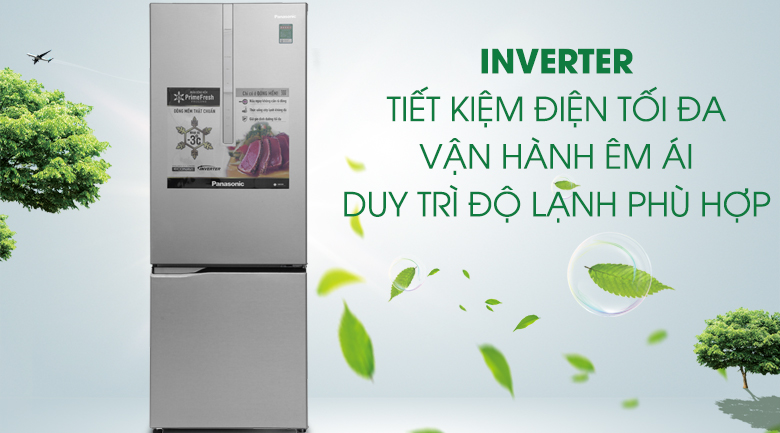 Inverter - Tủ lạnh Panasonic Inverter 290 lít NR-BV329XSVN Inverter - Tủ lạnh Panasonic Inverter 290 lít NR-BV329XSVN