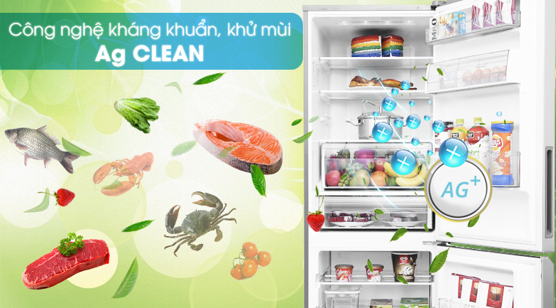 Kháng khuẩn tinh thể bạc Ag Clean khử sạch vi khuẩn và mùi hôi thực phẩm - Tủ lạnh Panasonic Inverter 290 lít NR-BV329XSVN Kháng khuẩn tinh thể bạc Ag Clean khử sạch vi khuẩn và mùi hôi thực phẩm - Tủ lạnh Panasonic Inverter 290 lít NR-BV329XSVN