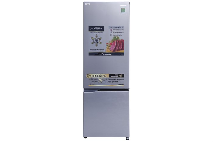 Tủ lạnh Panasonic Inverter 322 lít NR-BV369QSVN Màu Bạc