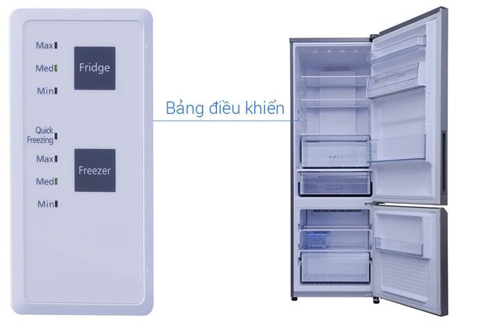 Tủ lạnh Panasonic Inverter 322 lít NR-BV369QSVN Màu Bạc