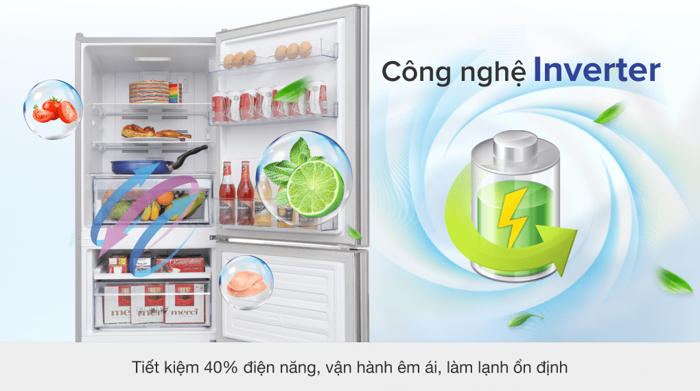 Tủ lạnh Beko Inverter 340 lít RTNT340E50VZX