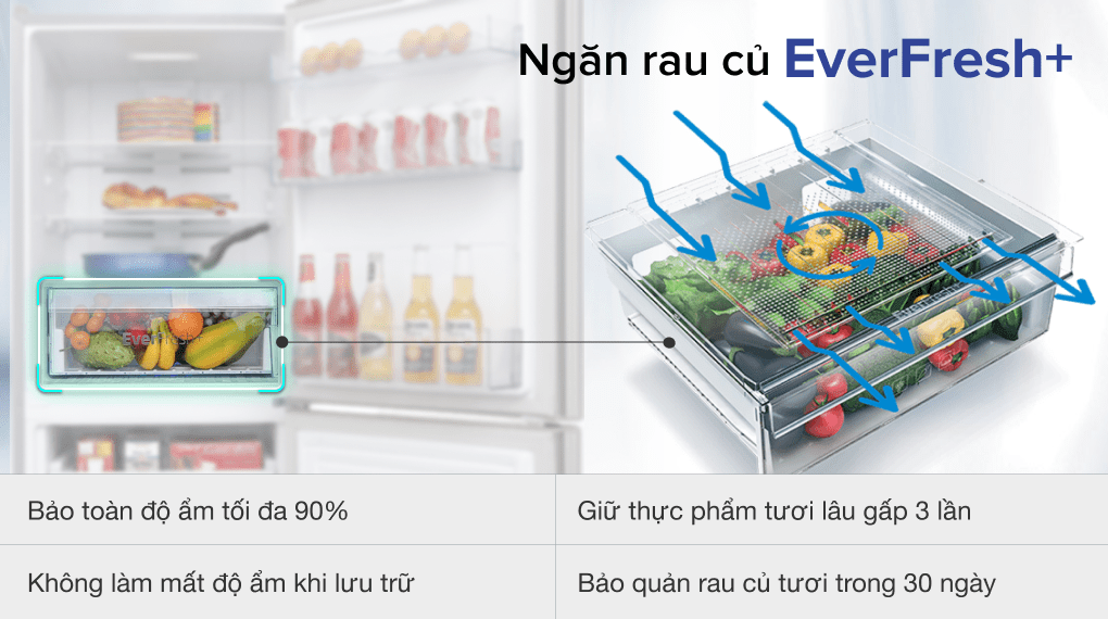 Tủ lạnh Beko Inverter 340 lít RTNT340E50VZX