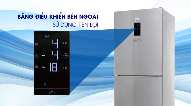 Tủ lạnh Beko Inverter 340 lít RTNT340E50VZX - 17