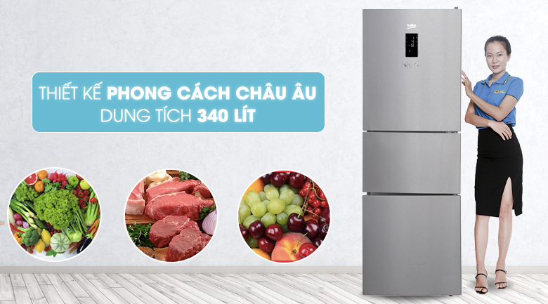 Tủ lạnh Beko Inverter 340 lít RTNT340E50VZX - 4