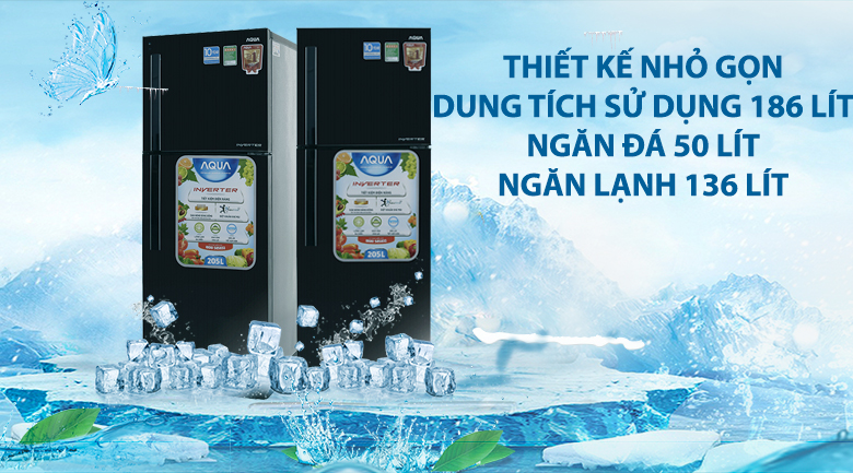 Tủ lạnh Aqua 205 lít AQR-I209DN DC