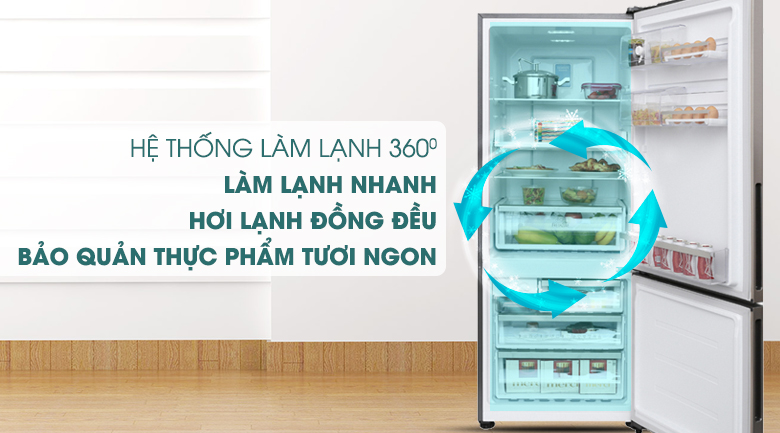 Hệ thống làm lạnh đa chiều 360 độ - Tủ lạnh Electrolux Inverter 418 lít EBE4502GA