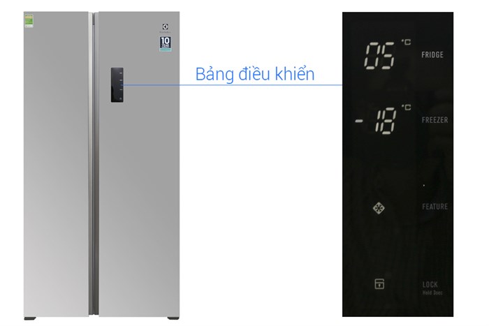 Tủ lạnh Electrolux Inverter 492 lít ESE5301AG-VN Màu Bạc