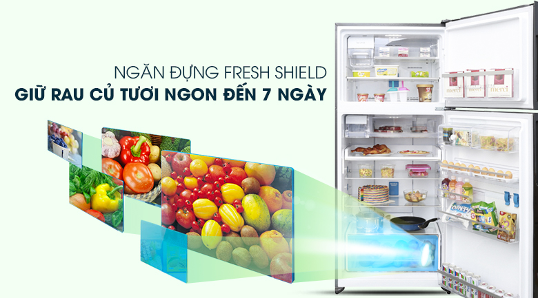 Ngăn rau củ Fresh Shield - Tủ lạnh Electrolux Inverter 531 lít ETE5722BA