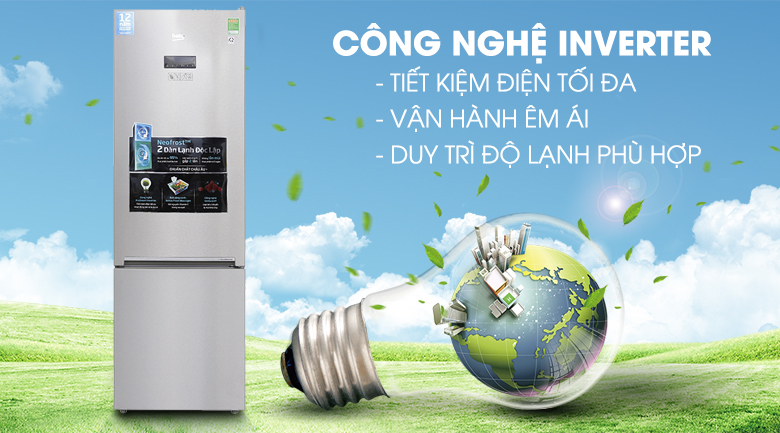 Công nghệ Inverter - Tủ lạnh Beko Inverter 375 lít RCNT375E50VZX Công nghệ Inverter - Tủ lạnh Beko Inverter 375 lít RCNT375E50VZX