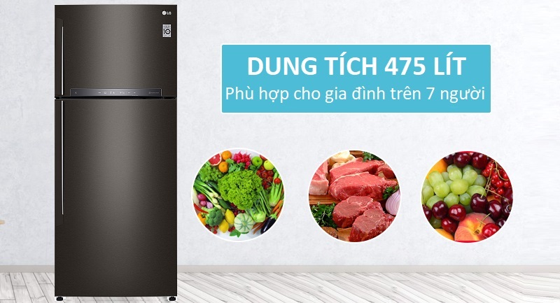 Tủ lạnh LG Inverter 506 lít GN-L602BL