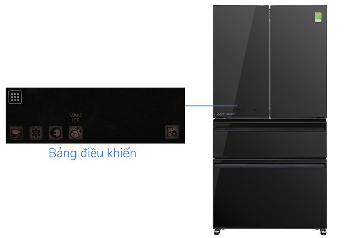 Tủ lạnh Mitsubishi Electric Inverter 564 lít MR-LX68EM-GBK-V Màu Đen