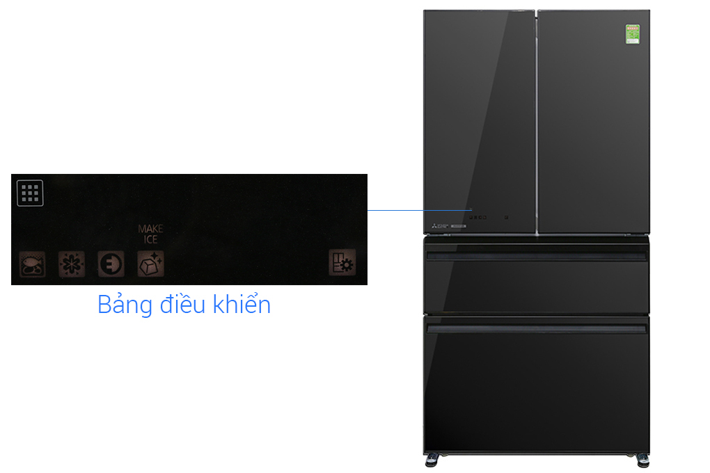 Tủ lạnh Mitsubishi Electric Inverter 564 lít MR-LX68EM-GBK-V Màu Đen
