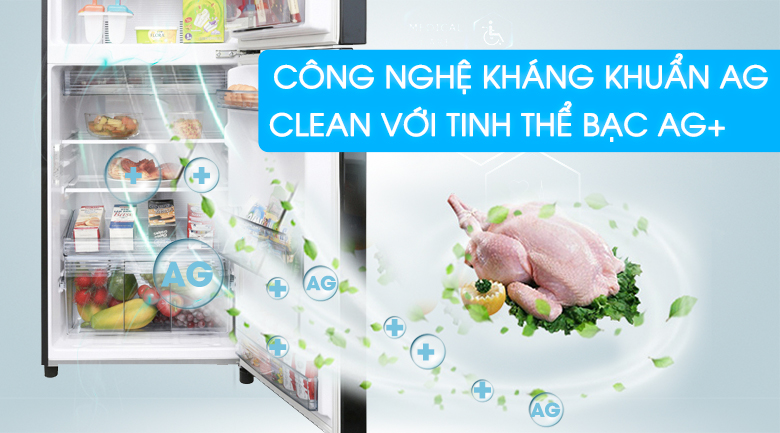 Ag Clean - Tủ lạnh Panasonic Inverter 234 lít NR-BL268PKVN