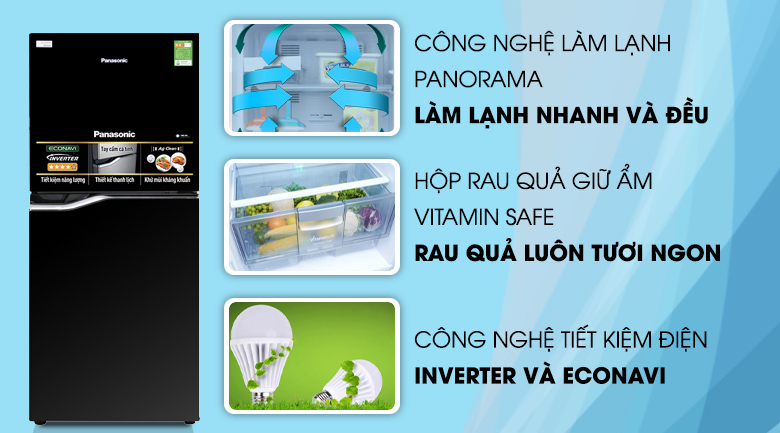 Tủ lạnh Panasonic Inverter 152 lít NR-BA178PKV1