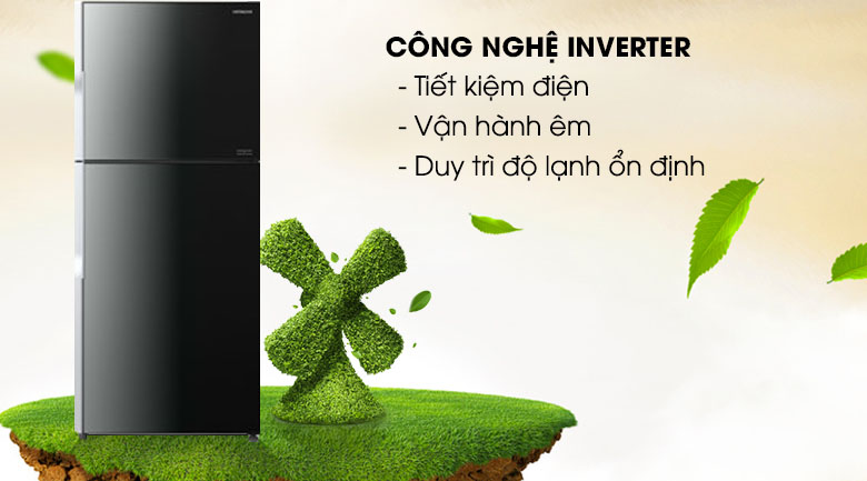 Công nghệ Inverter - Tủ lạnh Hitachi Inverter 395 lít R-VG470PGV3 XGR Công nghệ Inverter - Tủ lạnh Hitachi Inverter 395 lít R-VG470PGV3 XGR