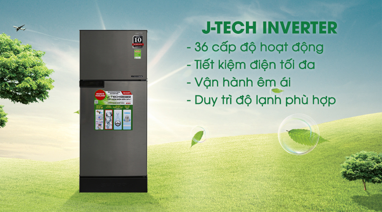 công nghệ J-Tech Inverter - Tủ lạnh Sharp Inverter 165 lít SJ-X176E-SL công nghệ J-Tech Inverter - Tủ lạnh Sharp Inverter 165 lít SJ-X176E-SL