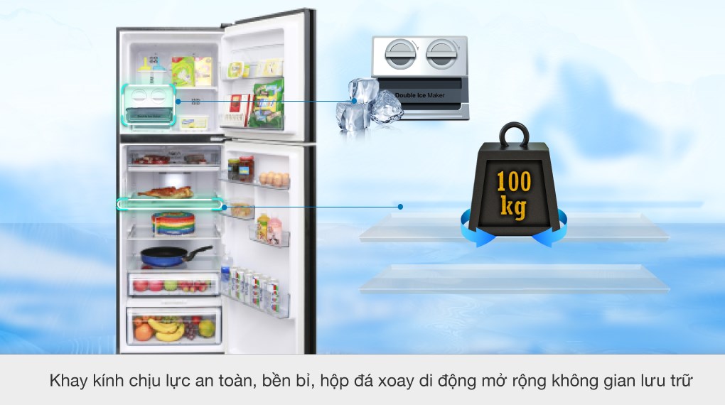 Tủ lạnh Aqua Inverter 344 lít AQR-IG386DN GBN