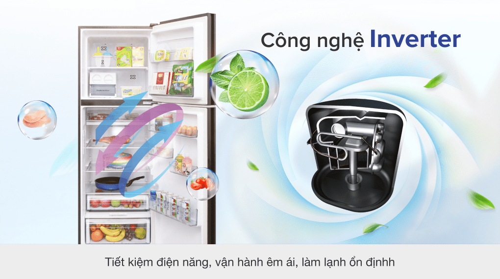 Tủ lạnh Aqua Inverter 344 lít AQR-IG386DN GBN