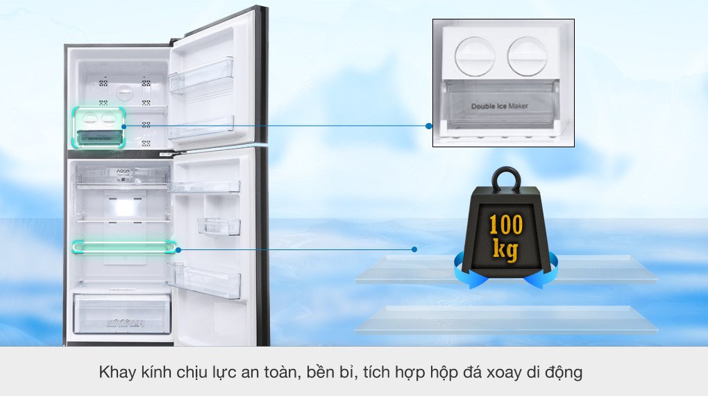 Tủ lạnh Aqua Inverter 275 lít AQR-IG316DN GB
