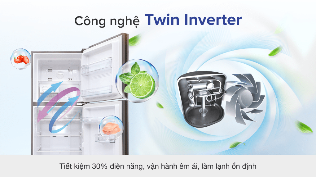 Tủ lạnh Aqua Inverter 275 lít AQR-IG316DN GB