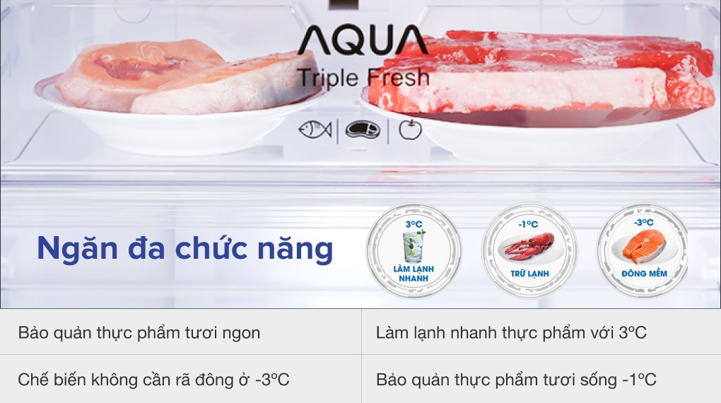 Tủ lạnh Aqua Inverter 275 lít AQR-IG316DN GB