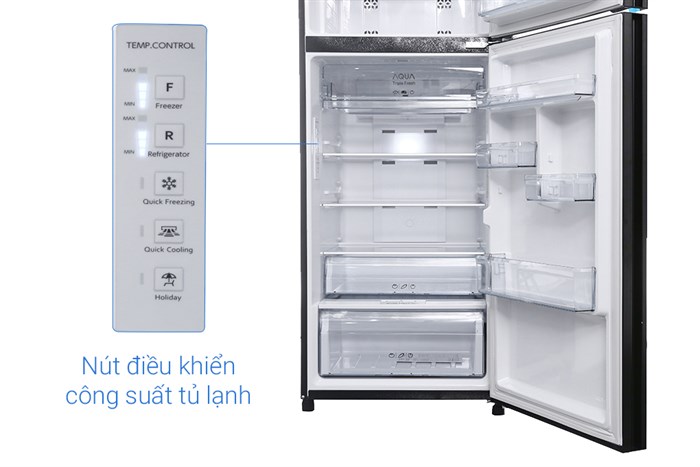Tủ lạnh Aqua Inverter 318 lít AQR-IG356DN GBN Màu Đen