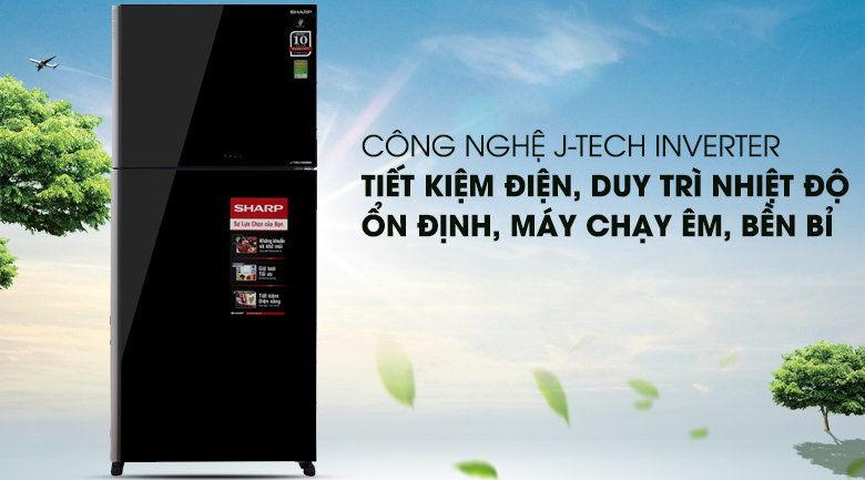 Tủ lạnh Sharp Inverter 556 lít SJ-XP595PG-BK