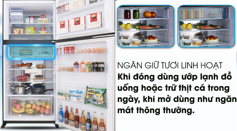 Tủ lạnh Sharp Inverter 556 lít SJ-XP595PG-BK