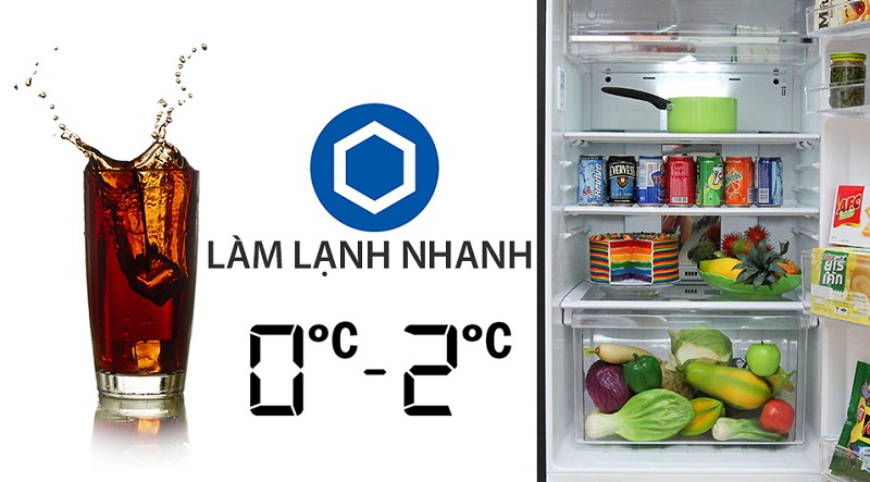 Tủ lạnh Sharp Inverter 364 lít SJ-XP405PG-BK – Làm lạnh nhanh