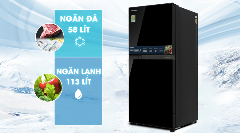 Tủ lạnh Toshiba Inverter 171 lít GR-M21VUZ1 UKK