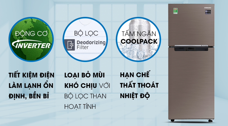 Tủ lạnh Samsung Inverter 208 lít RT20HAR8DDX/SV