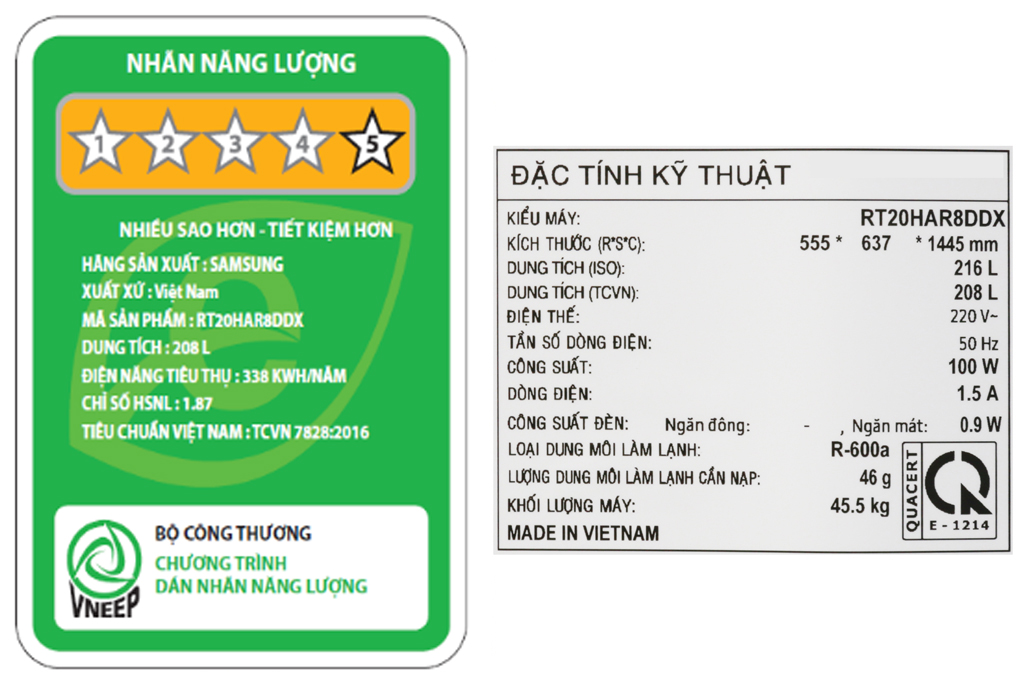 Tủ lạnh Samsung Inverter 208 lít RT20HAR8DDX/SV Màu Nâu