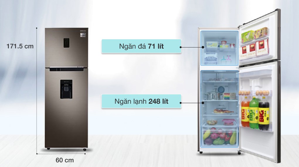 Tủ lạnh Samsung Inverter 319 lít RT32K5930DX/SV