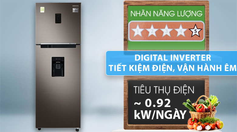 Tủ lạnh Samsung Inverter 321 lít RT32K5930DX/SV - Digital Inverter Tủ lạnh Samsung Inverter 321 lít RT32K5930DX/SV - Digital Inverter