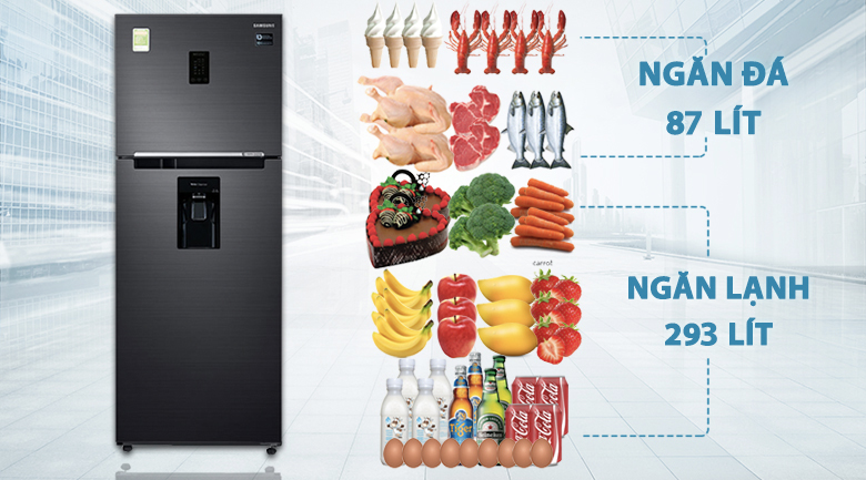 Dung tích tủ lạnh Samsung Inverter 380 lít RT38K5982BS/SV Dung tích tủ lạnh Samsung Inverter 380 lít RT38K5982BS/SV
