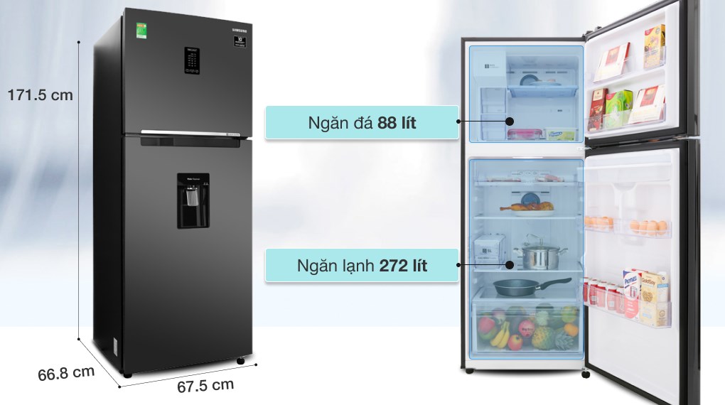 Tủ lạnh Samsung Inverter 360 lít RT35K5982BS/SV