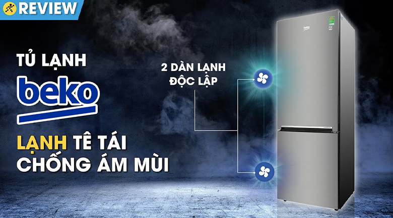 Tủ lạnh Beko Inverter 323 lít RCNT340I50VZX