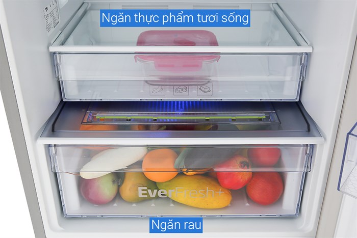 Tủ lạnh Beko Inverter 323 lít RCNT340I50VZX Màu Xám