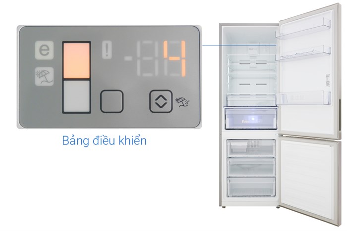 Tủ lạnh Beko Inverter 323 lít RCNT340I50VZX Màu Xám