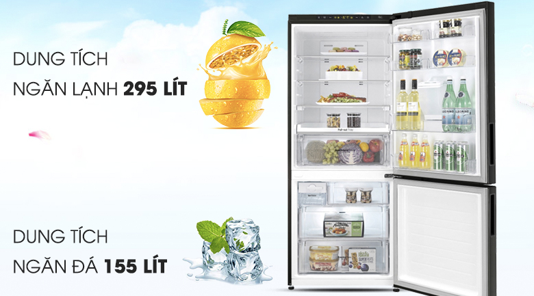Tủ lạnh LG Inverter 450 lít GR-D400BL - Dung tích Tủ lạnh LG Inverter 450 lít GR-D400BL - Dung tích