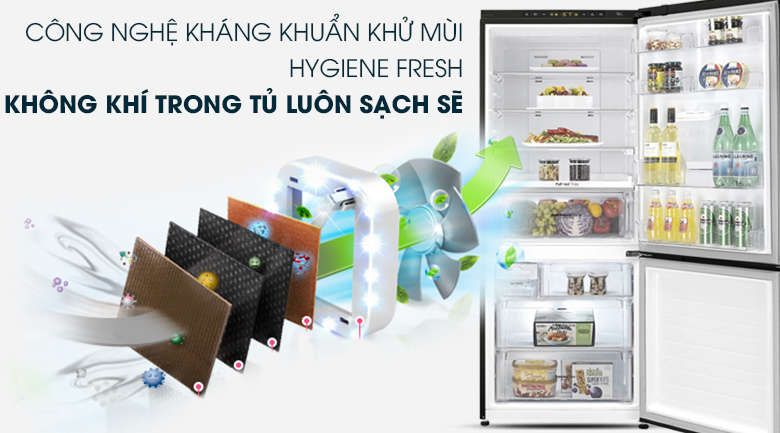 Tủ lạnh LG Inverter 450 lít GR-D400BL - Khử mùi Tủ lạnh LG Inverter 450 lít GR-D400BL - Khử mùi