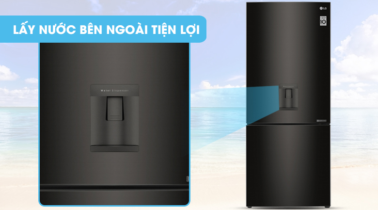 Tủ lạnh LG Inverter 450 lít GR-D400BL - Lấy nước ngoài Tủ lạnh LG Inverter 450 lít GR-D400BL - Lấy nước ngoài