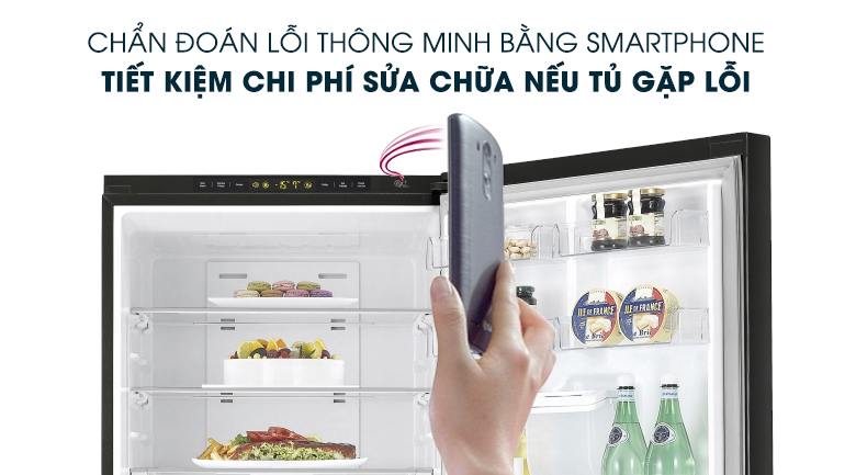 Chẩn đoán thông minh - Tủ lạnh LG Inverter 450 lít GR-D400BL Chẩn đoán thông minh - Tủ lạnh LG Inverter 450 lít GR-D400BL