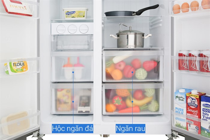 Tủ lạnh Midea Inverter 530 lít MRC-690SS Màu Xám