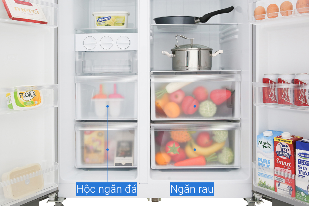 Tủ lạnh Midea Inverter 530 lít MRC-690SS Màu Xám
