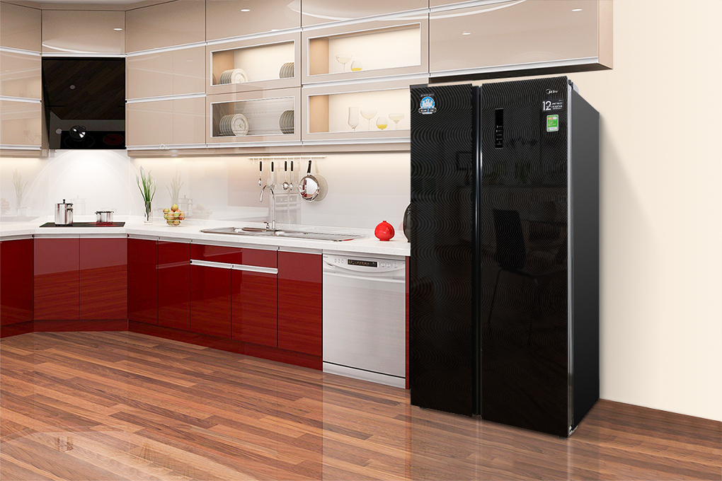 Tủ lạnh Midea Inverter 530 lít MRC-690GS Màu Đen