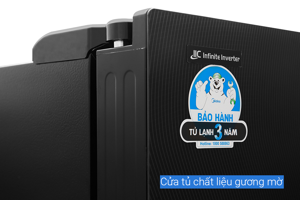 Tủ lạnh Midea Inverter 530 lít MRC-690GS Màu Đen