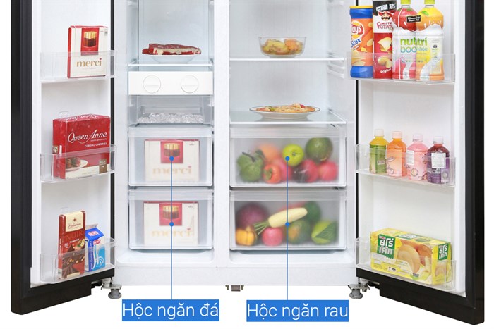 Tủ lạnh Midea Inverter 530 lít MRC-690GS Màu Đen